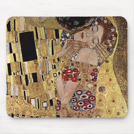 Tapis De Souris Le détail du baiser de Gustav Klimt (vers 1908) (Devant)