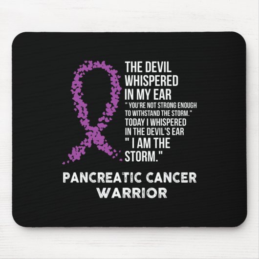 Tapis De Souris Le Devil- Pancréatique Cancer Sensibilisation Rib (Devant)