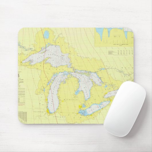 Tapis De Souris Le diagramme de Great Lakes (Avec souris)