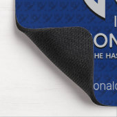 Tapis De Souris LE DIEU PERSONNALISÉ chrétien EST EN CONTRÔLE Bleu (Coin)