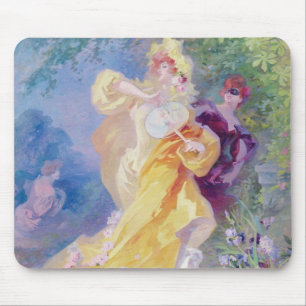 Tapis De Souris Le domino jaune, conception pour une tapisserie