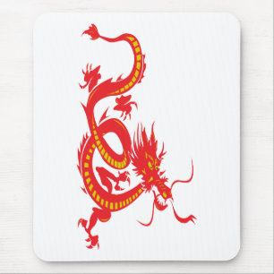 Tapis De Souris Le dragon rouge du Nouvel An chinois