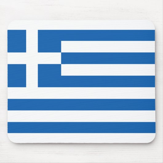 Tapis De Souris Le drapeau de la Grèce (Devant)