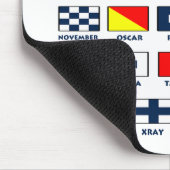 Tapis De Souris Le drapeau maritime signale Mousepad (Coin)
