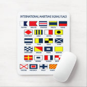 Tapis De Souris Le drapeau maritime signale Mousepad (Avec souris)