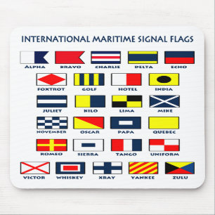 Tapis De Souris Le drapeau maritime signale Mousepad