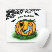 Tapis De Souris Le fantôme d'Halloween, chauve-souris, fantôme et  (Avec souris)