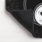 Tapis De Souris Le fantôme Yin Yang noir et blanc (Coin)