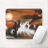 Tapis De Souris Le feu et glace abstraits du sud-ouest (Avec souris)