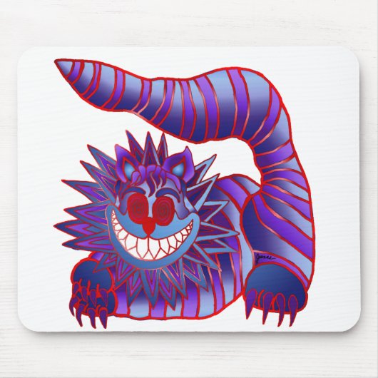 Tapis De Souris Le feu fou de chat de Cheshire (Devant)