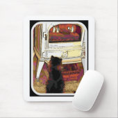 Tapis De Souris Le feu regardant Kitty fixement (Avec souris)