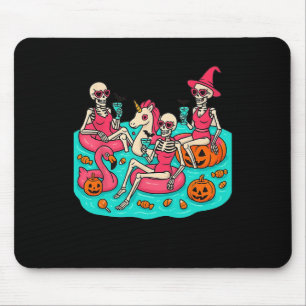 Tapis De Souris Le Flamant rose Skeleton De Summerween Attend Just