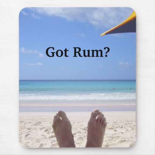 Tapis De Souris Le fonctionnaire "a obtenu le rhum ?" Mousepad (Devant)