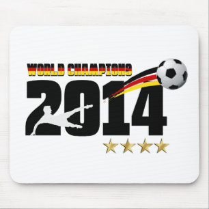 Tapis De Souris Le football 2014 de champion du monde de drapeau