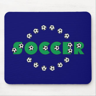Tapis De Souris Le football en vert