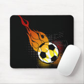 Tapis De Souris Le football Mousepad de boule de feu (Avec souris)