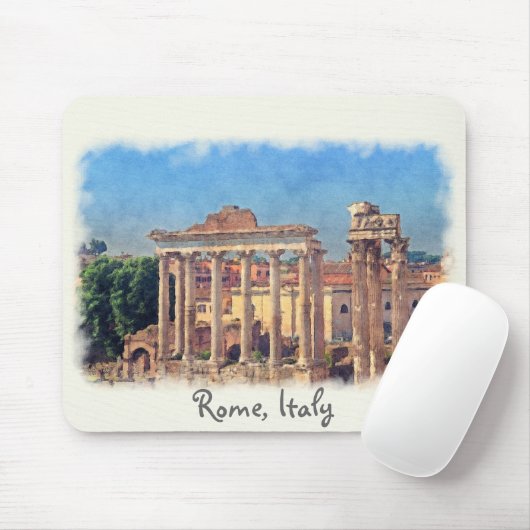 Tapis De Souris Le forum romain ruine Mousepad (Avec souris)