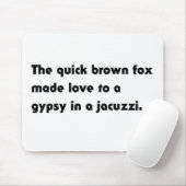 Tapis De Souris Le Fox Brun Rapide... Tee Pangram Jacuzzi Gyspy (Avec souris)