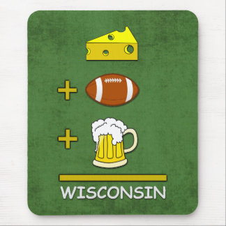 Tapis De Souris Le fromage plus le football plus la bière est le
