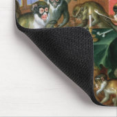 Tapis De Souris Le fumoir avec des singes (Coin)