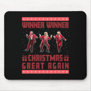 Tapis De Souris Le gagnant Noël grand encore Père Noël Trump Da