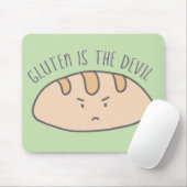 Tapis De Souris Le gluten drôle est le gluten de diable libre (Avec souris)