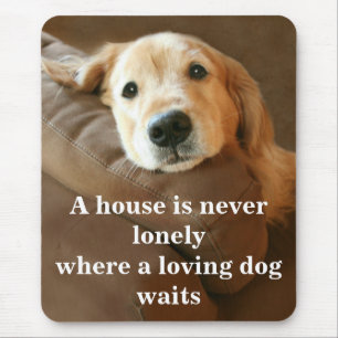 Tapis De Souris Le golden retriever une Chambre n'est jamais isol