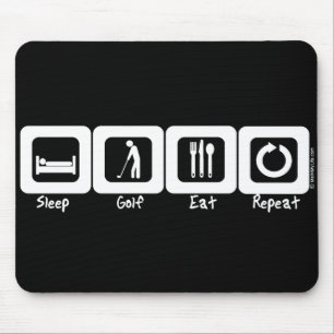 Tapis De Souris Le golf de sommeil mangent la répétition