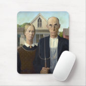 Tapis De Souris Le gothique américain de Grant Wood (Avec souris)