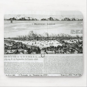 Tapis De Souris Le grand feu de Londres en 1666