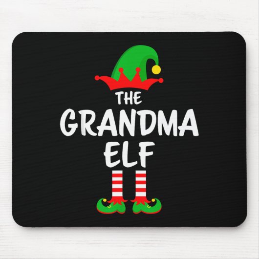 Tapis De Souris Le Grand-Mère Elf Matching Famille Noël (Devant)