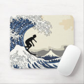Tapis De Souris Le grand surfer de Kanagawa (Avec souris)