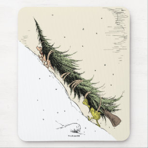 Tapis De Souris Le Grinch et Max rapportent le sapin de Noël