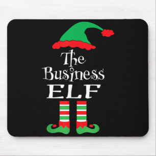 Tapis De Souris Le groupe de Noël familial assorti de l'elfe d'aff