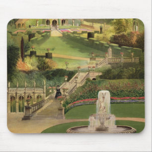 Tapis De Souris Le jardin du côté de colline, château Combe, de