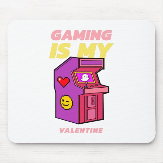 Tapis De Souris Le jeu vidéo est mon Valentin (Devant)