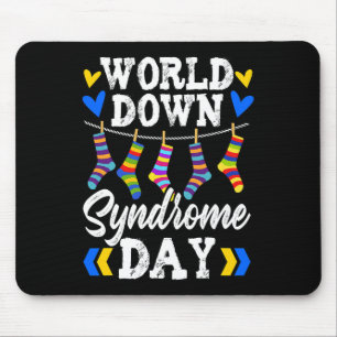 Tapis De Souris Le jour du syndrome de Down Chaussettes La sensibi