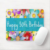 Tapis De Souris Le joyeux cinquantième anniversaire Mousepad de la (Avec souris)