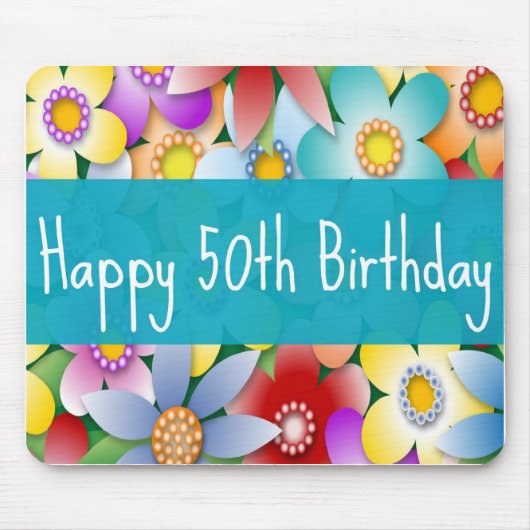 Tapis De Souris Le joyeux cinquantième anniversaire Mousepad de la (Devant)