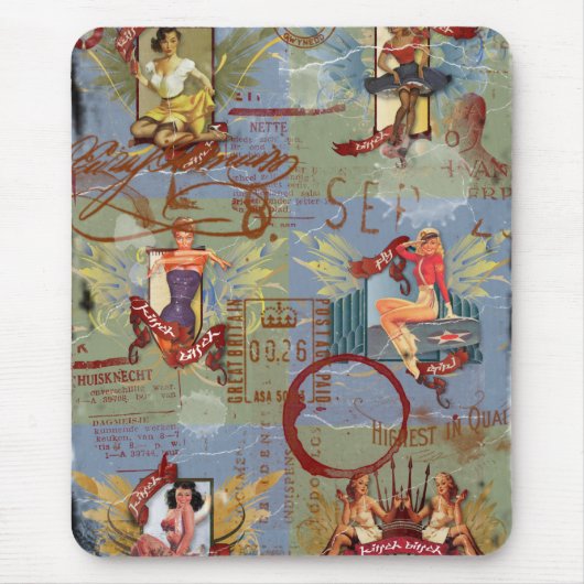 Tapis De Souris Le kitsch Bitsch : Kitsch détruit Bitsch Pin-UPS (Devant)