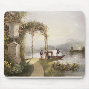 Tapis De Souris Le lac, jardins de Trentham Hall, 'des jardins
