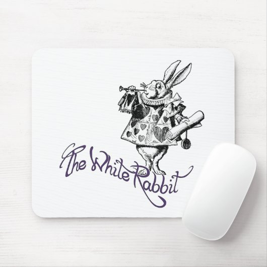 Tapis De Souris Le lapin blanc (Avec souris)