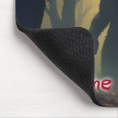 Tapis De Souris Le lapin de Pâques Éffrayant dans la forêt ombragé (Coin)