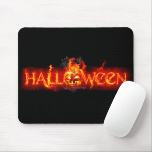 Tapis De Souris Le lettrage massif enflammé d'Halloween de Slipper