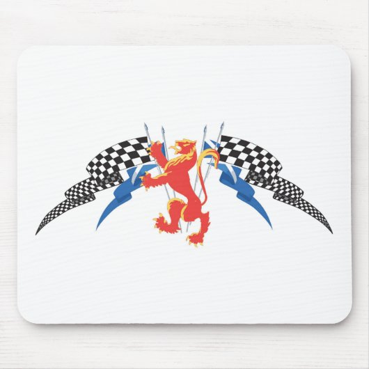 Tapis De Souris Le lion effréné, Saltires, vérifie (Devant)