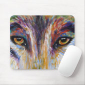 Tapis De Souris Le loup observe Mousepad (Avec souris)