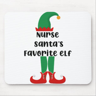 Tapis De Souris Le lutin préféré de l'infirmière du Père Noël Infi