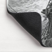 Tapis De Souris Le marin vers le haut du mât pendant une tempête (Coin)