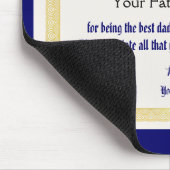 Tapis De Souris Le meilleur certificat papa du monde Funny moderne (Coin)