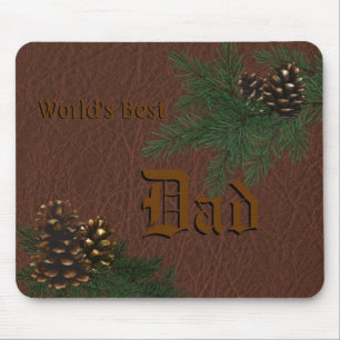 Tapis De Souris Le meilleur papa du monde - cônes de pin et